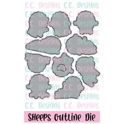 C.C. Designs Outline Die - Sheeps